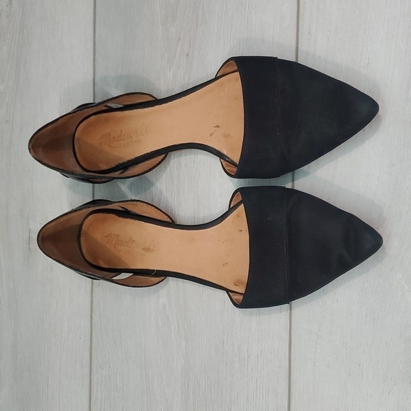 Madewell Womens D'orsay Comfort Work Loafer Pointed Toe Flats Leather shoes sz 7 - Picture 4 of 12